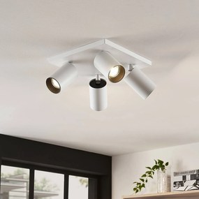 Faretto da soffitto Arcchio Brinja, angolare, bianco, a 4 luci, GU10