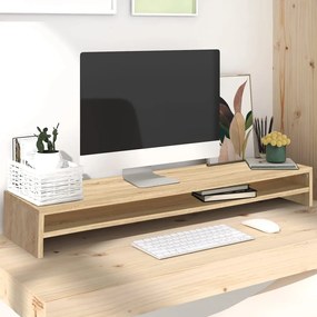 Supporto Monitor Rovere Sonoma 100x24x13 Cm Legno Multistrato /