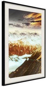 Poster  Mountain Land  Cornice Quadri Cornice nera con pass-partout, Larghezza x Altezza Home decor 30x45