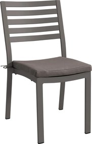 DEXTER - sedia da giardino in alluminio impilabile con cuscino