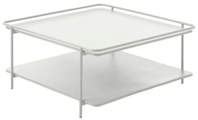 Tavolino da salotto grigio chiaro in metallo 75x75 cm Yuba – Unique Furniture