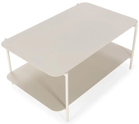 Tavolino da salotto color crema in metallo 58x90 cm Beatrix – MOME