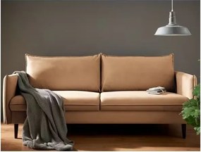 Divano marrone con rivestimento in velluto 203 cm Juli – Ropez