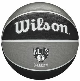 Pallone da Basket Wilson Nba Team Tribute Brooklyn Nets Nero Caucciù Taglia unica 7