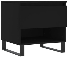 Tavolino da salotto nero 50x46x50 cm in legno multistrato