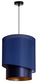 Duolla - Lampadario a sospensione con filo PARIGI 1xE27/15W/230V diametro 40 cm blu/oro
