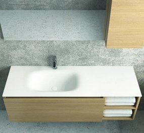 Mobile bagno 135 cm con lavabo incasso e vano a giorno a destra SP-135ED - KAMALU
