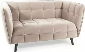 Divano Castello 2 in velluto beige - Blu28/wenge