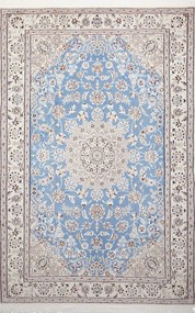 Nain Tappeto persiano 150 x 230 Blu (Iran) Annodato A Mano