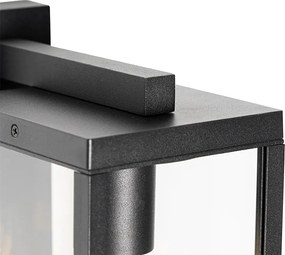 Lanterna da parete per esterni nera IP44 con sensore crepuscolare - Charlois