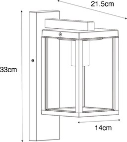 Lanterna da parete per esterni vintage oro antico IP44 - Charlois