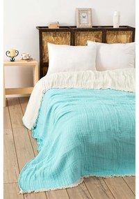 Copriletto in mussola turchese 170x250 cm Muslin - Mijolnir