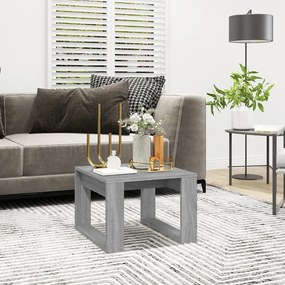 Tavolino Grigio Sonoma 50x50x35 Cm İn Legno Multistrato /