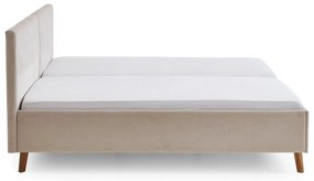 Letto matrimoniale imbottito beige con rete inclusa 180x200 cm Piano – Meise Möbel