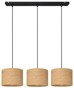 Lampadario a sospensione con filo ALBA 3xE27/15W/230V marrone/nero