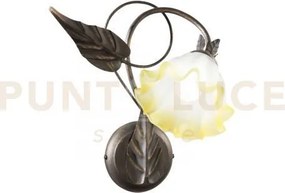 Applique a parete tristano marrone 1 luce attacco e14 16x28x35cm in...