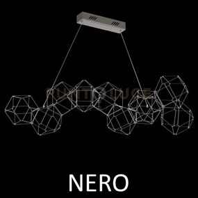 Lucciola 10 lampada a sospensione lineare, cromato nero led 3000k 4...