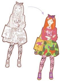 Disegni da colorare per piccoli stilisti - Nina & amiche