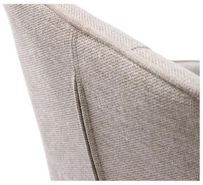 Sedia da pranzo beige in imbottito con braccioli Nolan – Unique Furniture