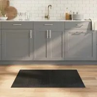 Tappeto Rettangolare Nero 70x100 cm in Bamb 376738