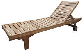 BANABA - lettino con ruote in teak