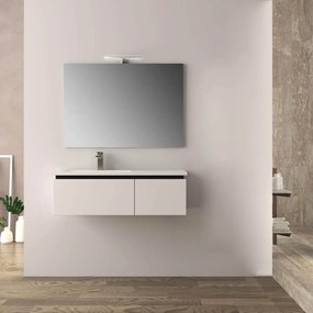 Mobile bagno 100 cm bianco lucido Mono Slide