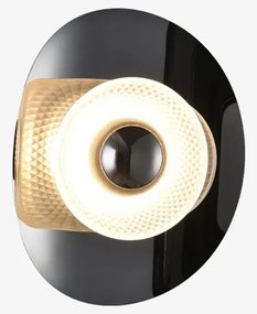 Zuma Line MB2293-1S-3BCT - Applique LED da parete DIOP LED/8W/230V nero/fumé n.