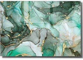 Pittura su vetro 70x50 cm Turquoise - Wallity