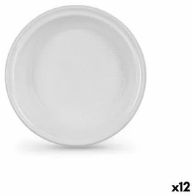 Set di piatti riutilizzabili Algon Bianco Plastica 20,5 x 3 cm (36 Unità)