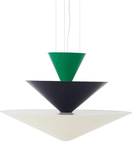 &Tradition - Gio LN15 Lampada a Sospensione Ø92 Signal Green/Deep Blue/Ecru White &Traditio