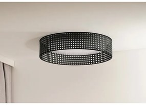Duolla - Plafoniera LED ROLLER RATTAN LED/24W/230V diametro 45 cm nero