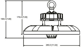 Campana LED 100W IP65 180lm/W No Flickering 1-10V con driver Philips Colore Bianco Freddo 6.000K