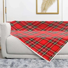 Plaid 130x160 cm tartan rosso Cottage