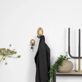 Gancio da parete nero/dorato in plastica Tick – Spinder Design