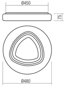 Redo 05-919 - Plafoniera LED dimmerabile GALAX LED/48W/230V bianca + telecomando