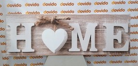 Quadro su tela – Con scritta Home in stile vintage