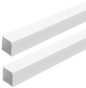 Canalina rigida passacavi 40x40mm 2 metri adesiva e avvitabile bianca Aigostar