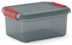 Scatola con coperchio grigia in plastica 39x29x18 cm K Latch Box – KIS
