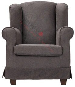 Poltrona imbottita BERGERE in tessuto sfoderabile Grigio