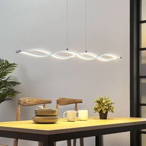 Lucande Lampada a sospensione LED Roan, ondulata