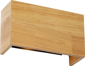 Lampada da parete smart in legno di quercia 24 cm con Wifi G9 - Otan