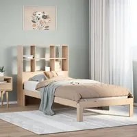 Letto Libreria senza Materasso 100x200 cm in Legno di Pino 3322558