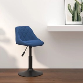 Sgabello Da Bar Blu İn Velluto /