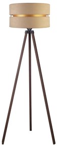 Duolla - Lampada con piedistallo DUO 1xE27/60W/230V diametro 44 cm beige/marrone