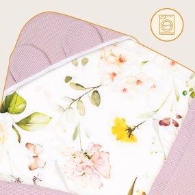 Lionelo - Sacco avvolgente per seggiolino auto TRAVEL SWADDLE 90x90 cm Rosa floreale