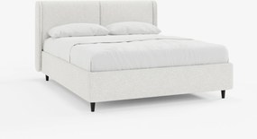 VALKIRIA letto di design con vano contenitore e testiera avvolgente - 2 cuscini imbottiti e tessuto Oeko-Tex®