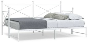 Divano Letto Estraibile Senza Materasso Bianco 80x200cm Acciaio /