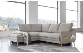 Divano letto angolare beige (angolo sinistro) Charming Charlie - Miuform