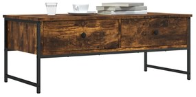 Tavolino Da Salotto Rovere Fumo 101x49x39,5cm Legno Multistrato /