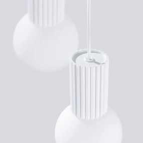 Sollux SL.1710 - Lampadario a sospensione con filo HALO 3xG9/8W/230V diametro 25 cm bianco